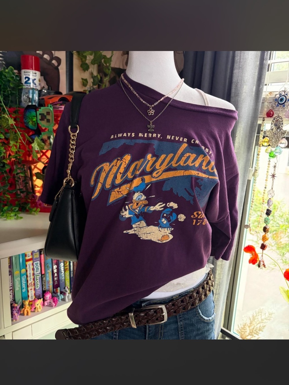 American Apparel Maryland Purple Graphic Tee
